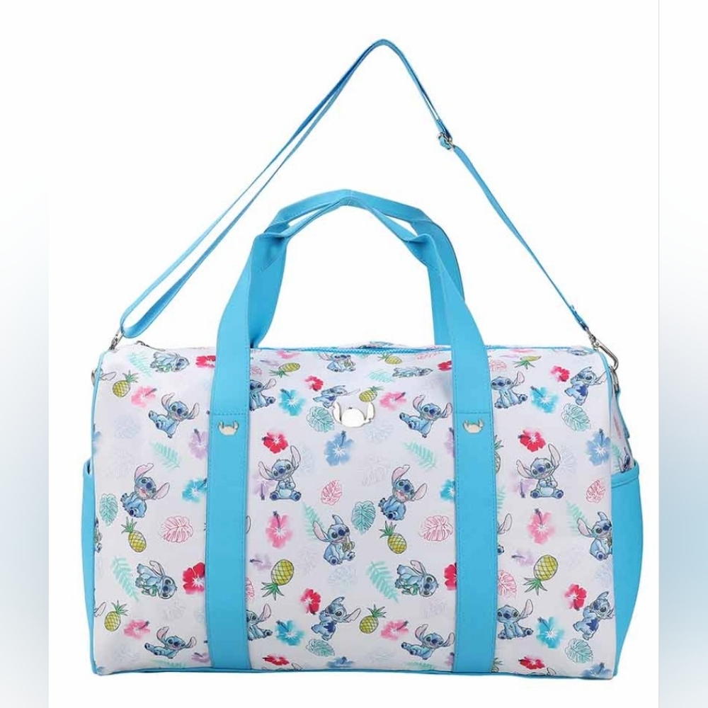 Disney-💙Stitch💙 Tropical Watercolor Print 18” Duffle Bag 11.8” H x 18” W x 9”D